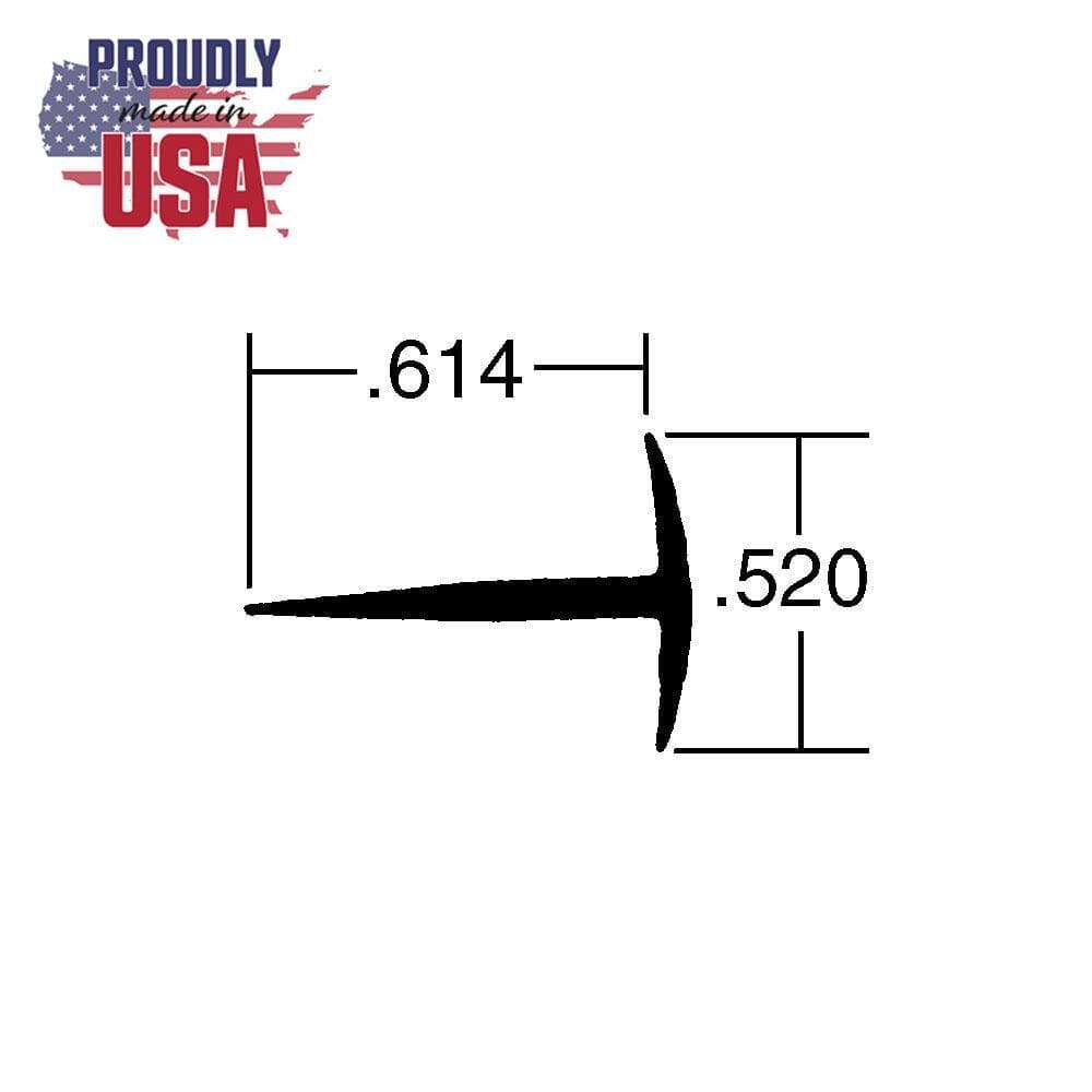 Outwater 1/2 in. Unfinished Paintable Mill Aluminum Center Barb Furniture Filler Bumper Tee Moulding Edging 36 in. Long (4-Pack) (2)