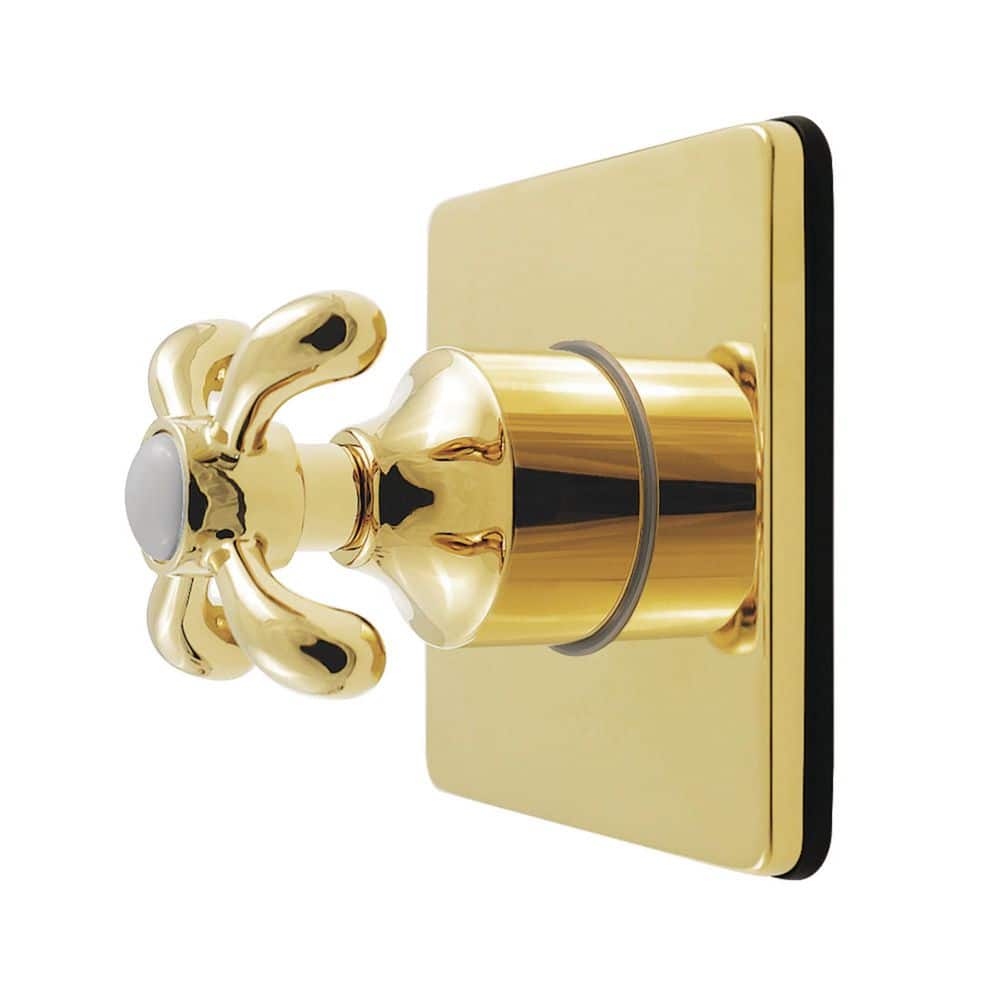 Kingston Brass French Country 3/4 in. Single-Handle 1-Hole Wall Mount 6-Way Diverter Valve with Trim Kit in Polished Brass (1)