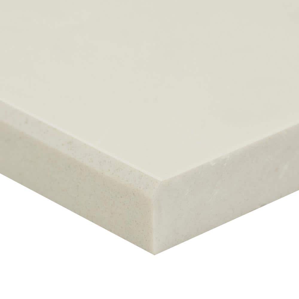 MSI Calacatta Nowy White Double Beveled 4 in. x 36 in. Polished Engineered Marble Threshold Tile Trim (3 ln. ft./Each) (4)