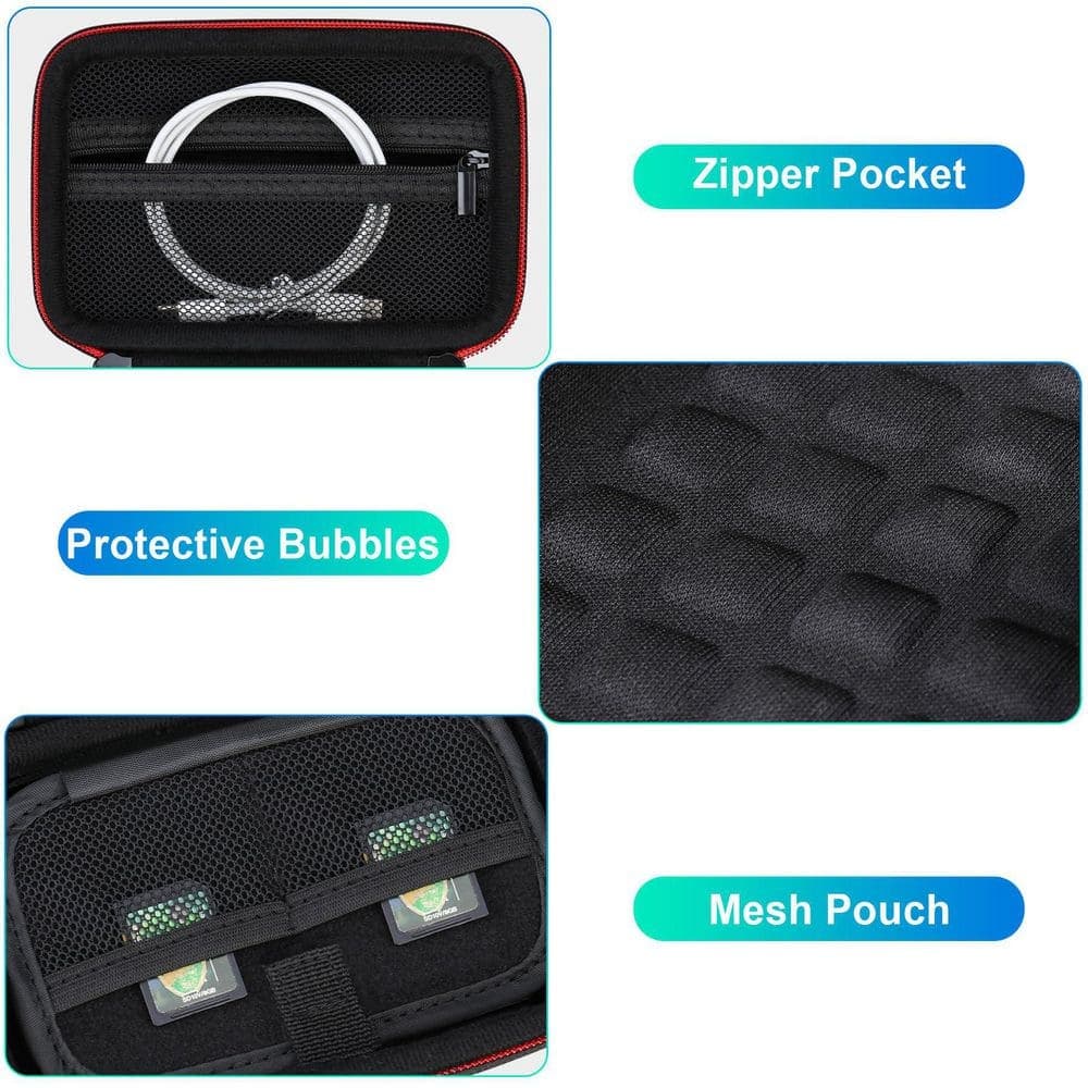 Unbranded Carrying Case Compatible with Advanced Stud Finder Wall Scanner Black with Mesh Pocket for Cables and Accessories (3)
