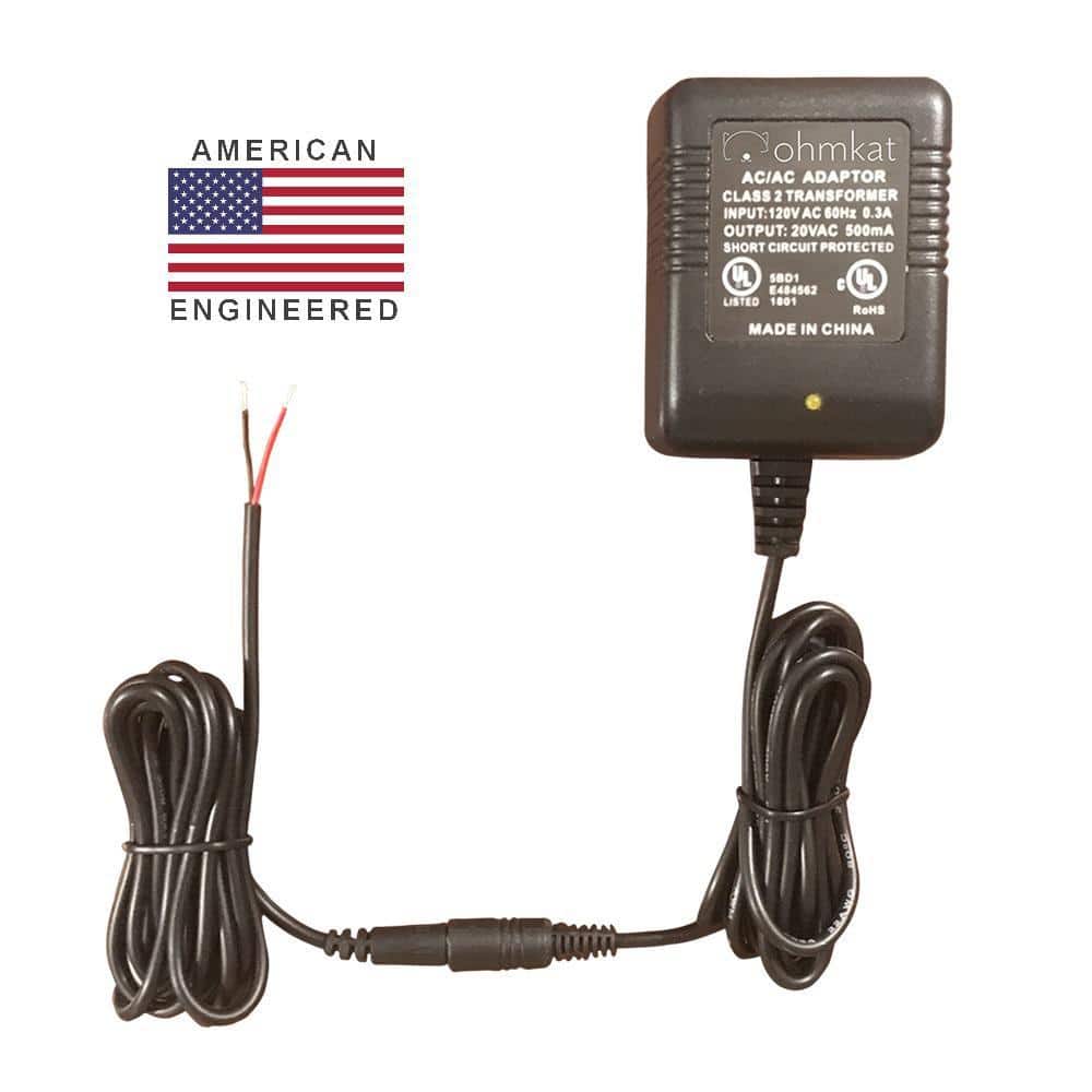 OhmKat Video Doorbell Power Supply - Compatible with Ring 2 & 3 (Black) (2)
