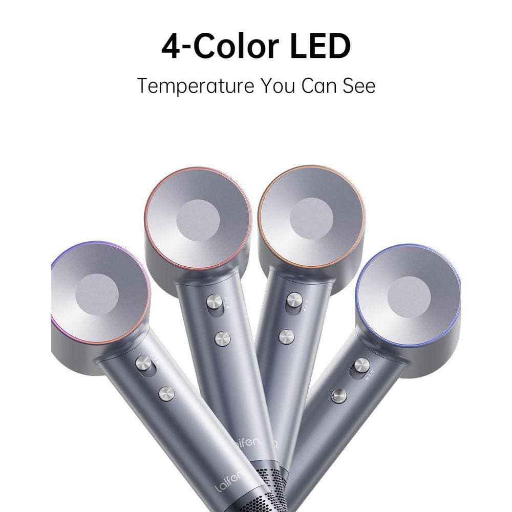 Wudkey 1-Piece Bathroom Accessory Set in Matte Silver, High Speed 200M Ionic Blow Dryer with 110, 000 RPM Brushless Motor (2)