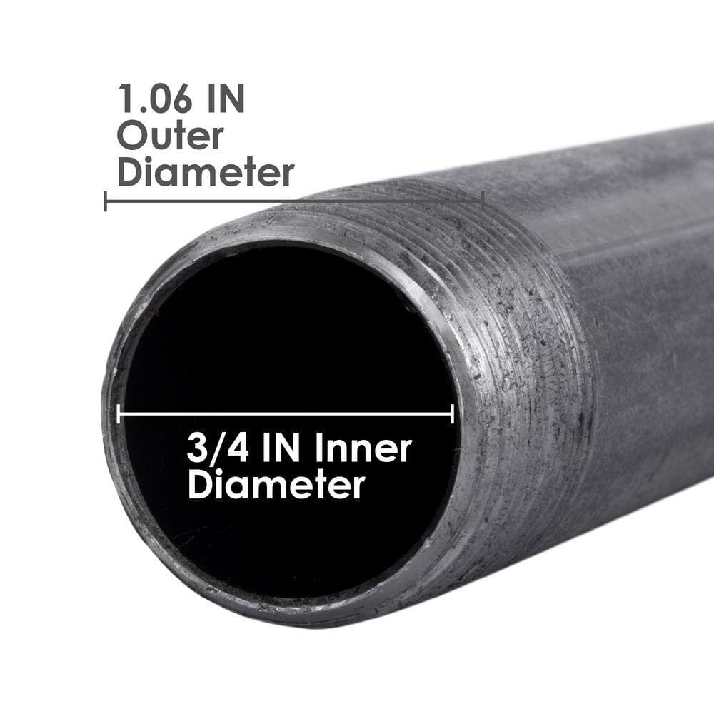 STZ 3/4 in. Black Steel Schedule 40 Cut Pipe (3)
