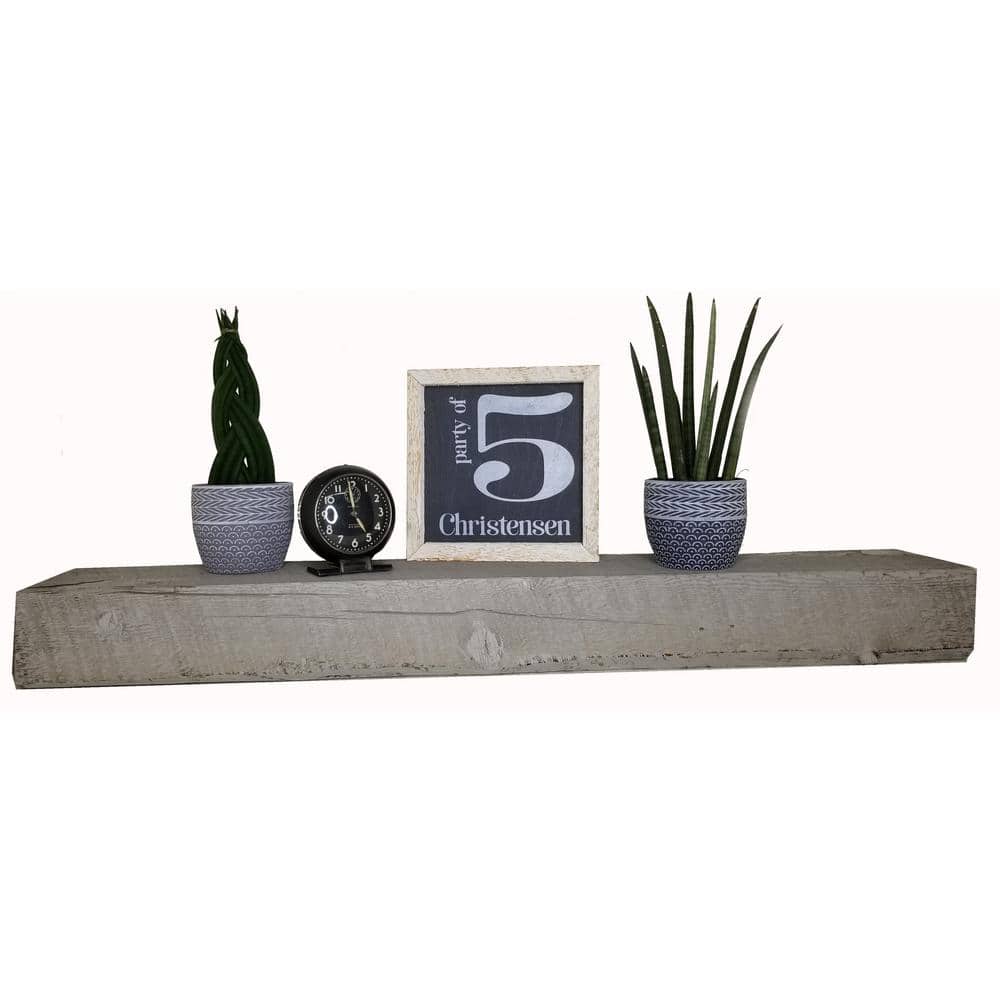 BOULDER INNOVATIONS LLC Boulder Innovations Solid Mantel 60 in. x 5 in. x 8 in. Rough Cut Fireplace Shelf (3)