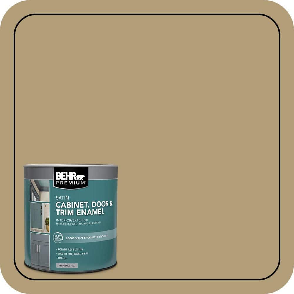 BEHR PREMIUM 1 qt. #S320-5 Ginger Tea Satin Enamel Interior/Exterior Cabinet, Door & Trim Paint