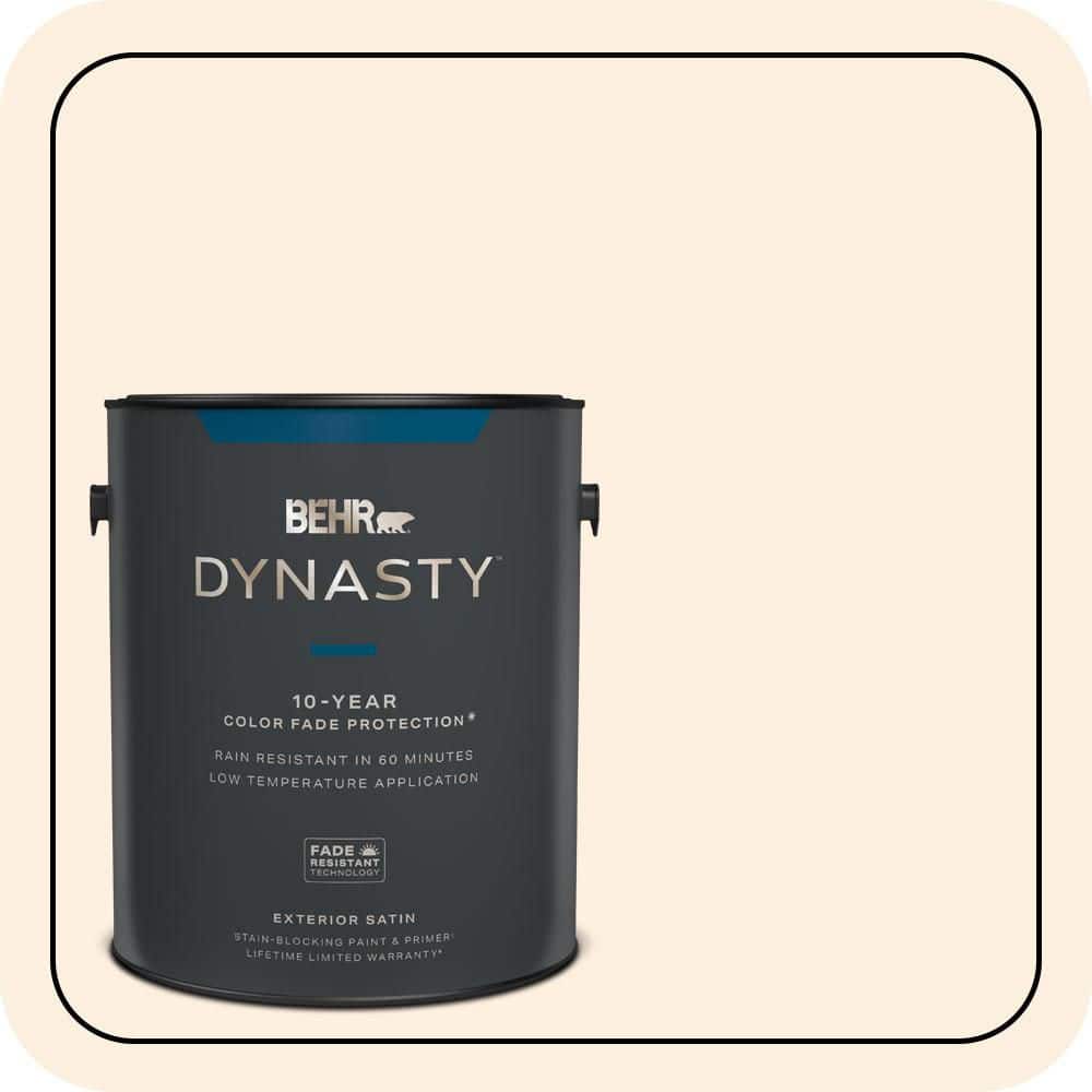 BEHR DYNASTY 1 gal. #P230-1 White Grapefruit Satin Enamel Exterior Stain-Blocking Paint & Primer