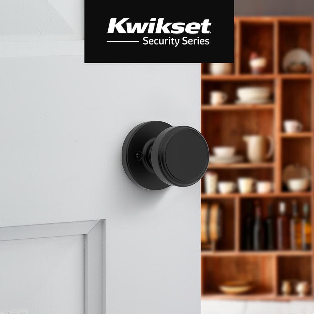 Kwikset Maven Matte Black Half Dummy Round Door Knob (2)
