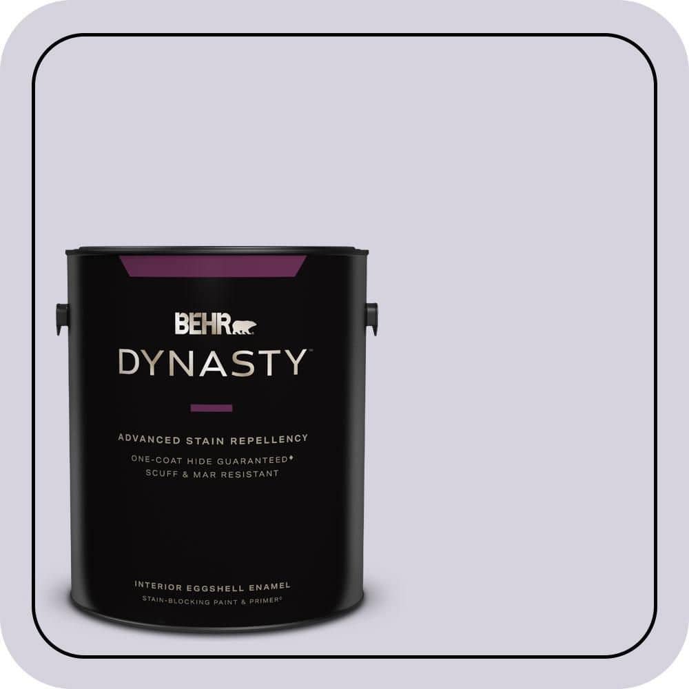 BEHR DYNASTY 1 gal. #650E-2 Lovely Lavender Eggshell Enamel Interior Stain-Blocking Paint & Primer