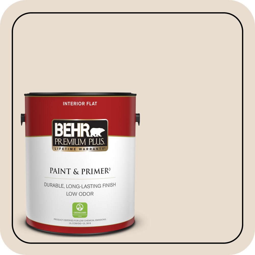 BEHR PREMIUM PLUS 1 gal. #W-F-220 Cinnamon Cake Flat Low Odor Interior Paint & Primer