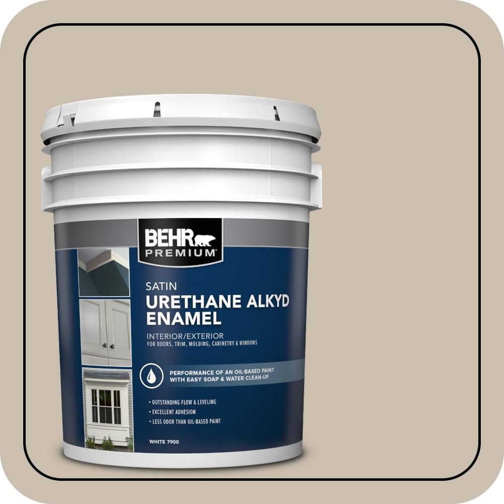 BEHR PREMIUM 5 gal. #T12-14 Livingstone Urethane Alkyd Satin Enamel Interior/Exterior Paint