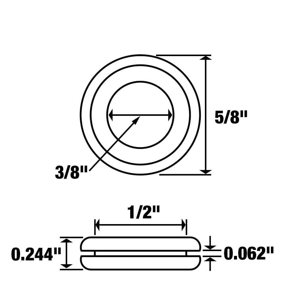 Everbilt 3/8 in. Neoprene Grommet (4)