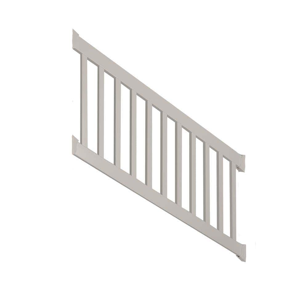 Weatherables Walton 3 ft. H x 72 in. W Tan Vinyl Stair Railing Kit (1)