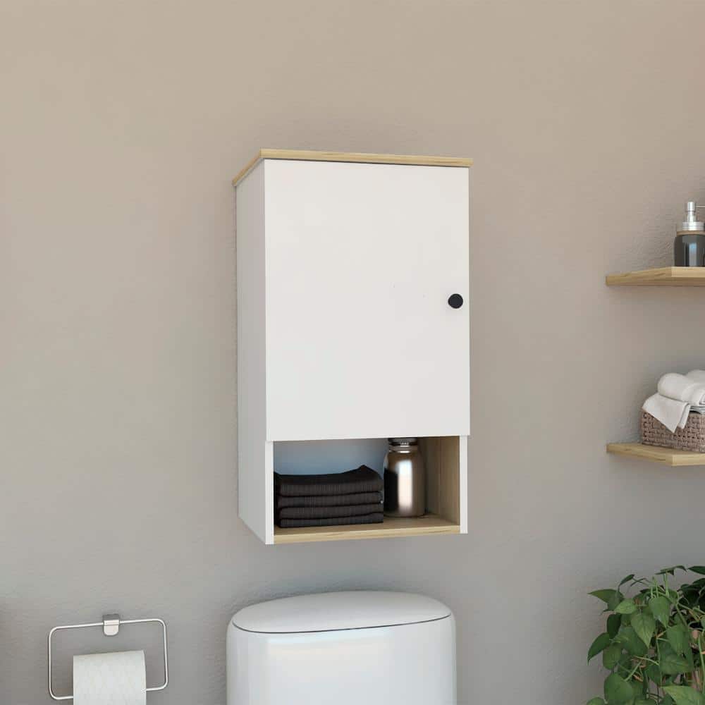 Flynama St. Angelo Single Door Medicine Cabinet with Two Internal Shelves (1)