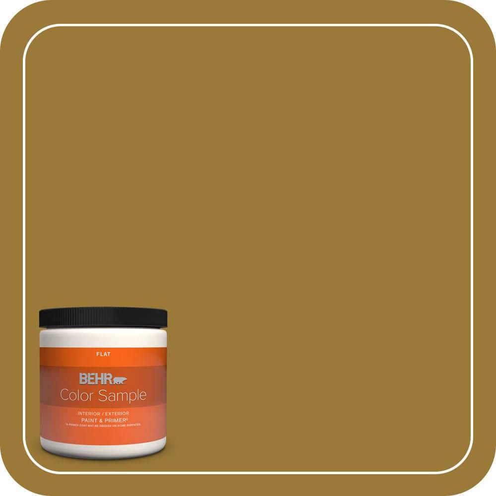 BEHR PREMIUM PLUS #M300-7A Retro Gold Enamel Low Odor and Primer (1)