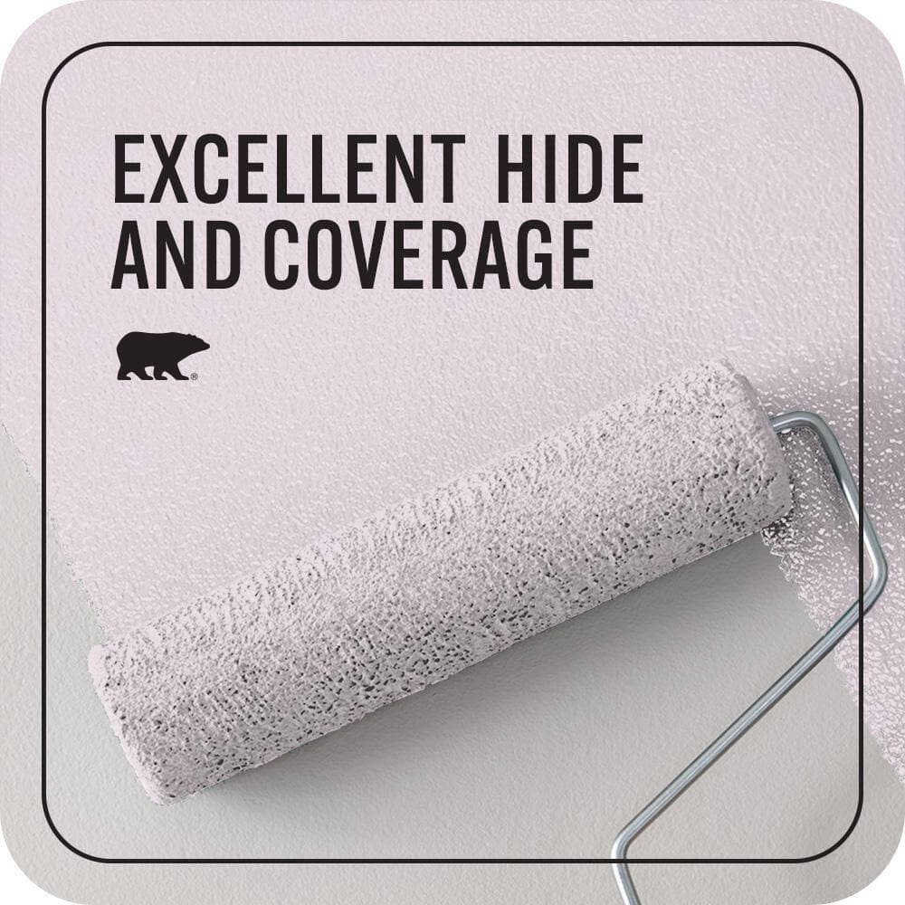 BEHR PREMIUM PLUS 1 qt. #680E-2 Iced Mauve Flat EcoMix Plant-Based Interior Paint & Primer (2)