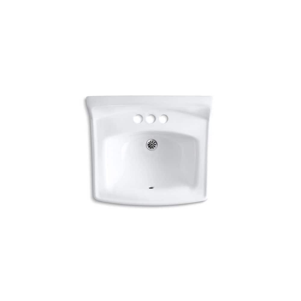 KOHLER Greenwich 20.8 in. x 18.25 in. Wall Mounted Bathroom Sink in White Vitreous China (2)