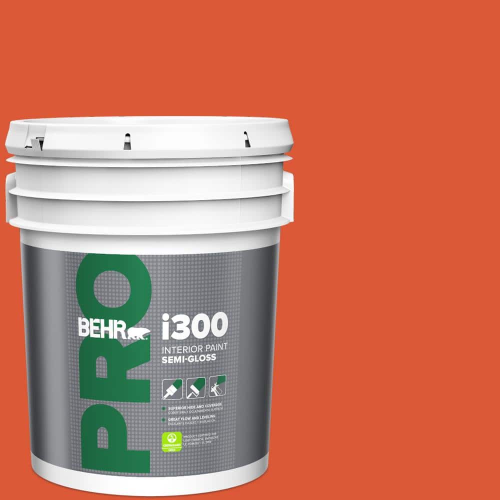 BEHR PRO 5 gal. #P190-7 Inferno Semi-Gloss Interior Paint