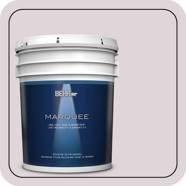 BEHR MARQUEE 5 gal. #PPU16-07 Mystic Fairy Satin Enamel Interior Paint & Primer (2)