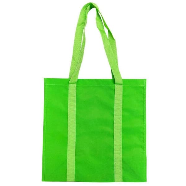 PRIVATE BRAND UNBRANDED Green Reusable Shopping Tote Food Storage Bag (2)