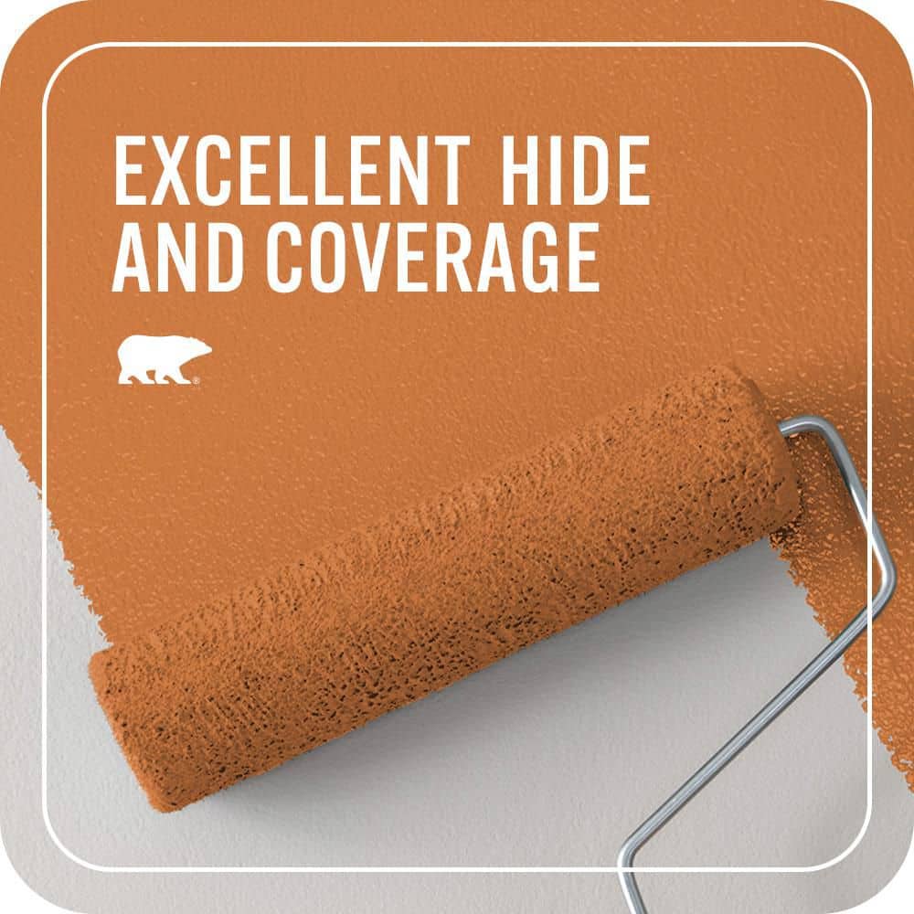 BEHR PREMIUM PLUS 1 qt. #250D-6 Maple Leaf Flat EcoMix Plant-Based Interior Paint & Primer (2)