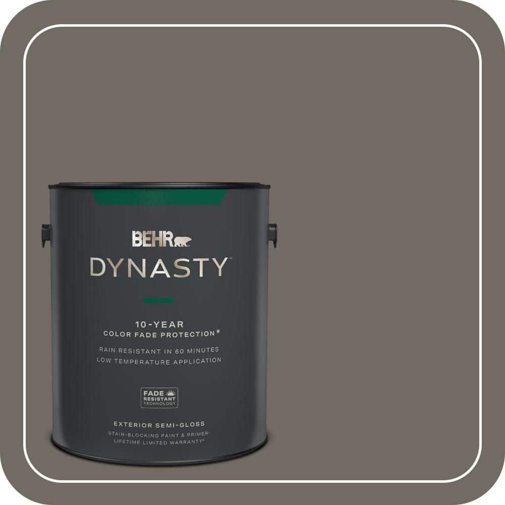 BEHR DYNASTY 1 gal. #PPU24-04 Burnished Pewter Semi-Gloss Exterior Stain-Blocking Paint & Primer