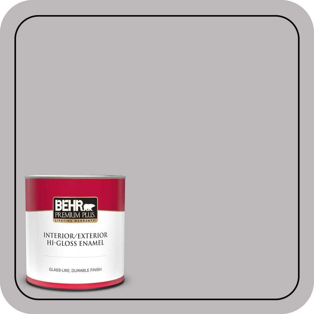 BEHR PREMIUM PLUS 1 qt. #PPU16-10 French Lilac Hi-Gloss Enamel Interior/Exterior Paint & Primer (1)