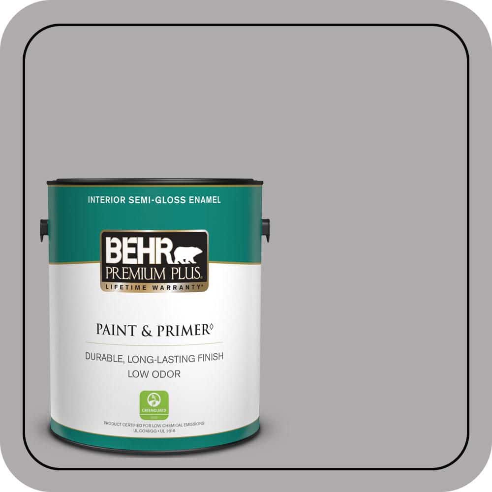 BEHR PREMIUM PLUS 1 gal. #MQ5-4 Classy Semi-Gloss Enamel Low Odor Interior Paint & Primer