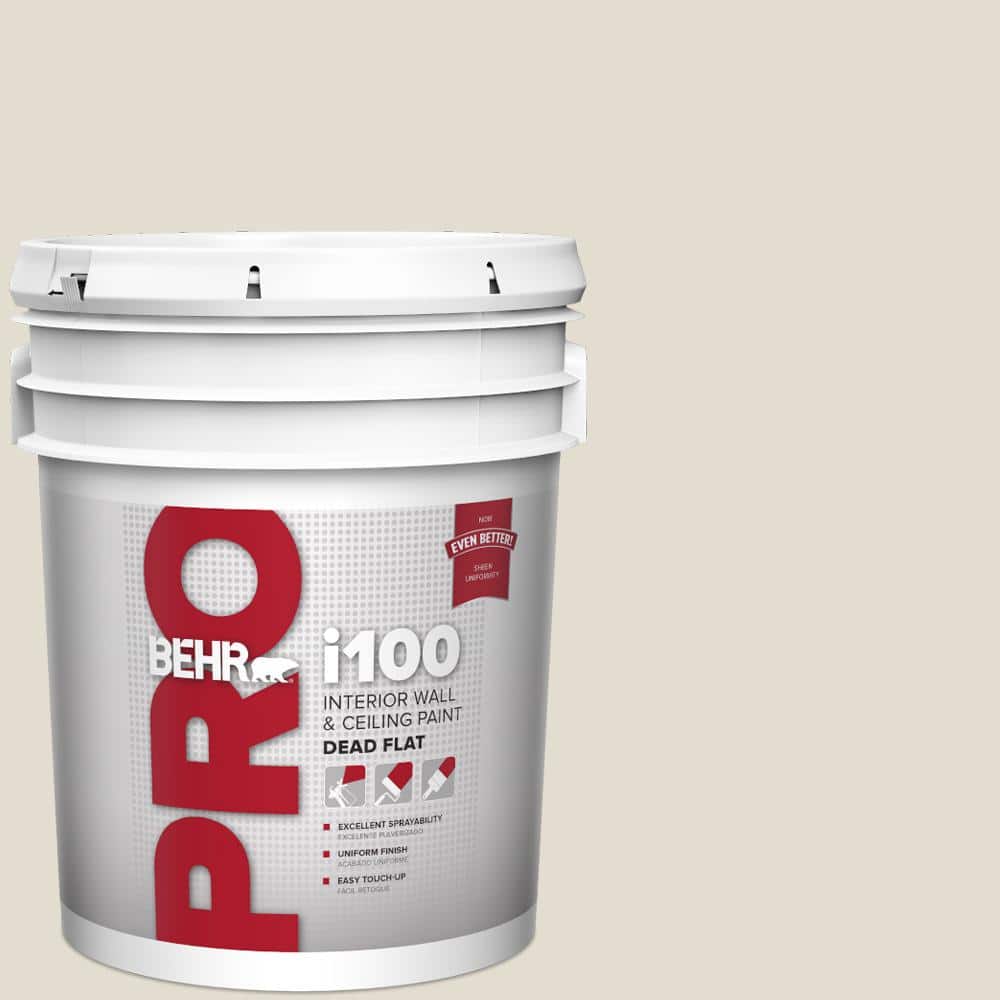 BEHR PRO 5 gal. #N340-1 Light Granite Dead Flat Interior Paint (1)