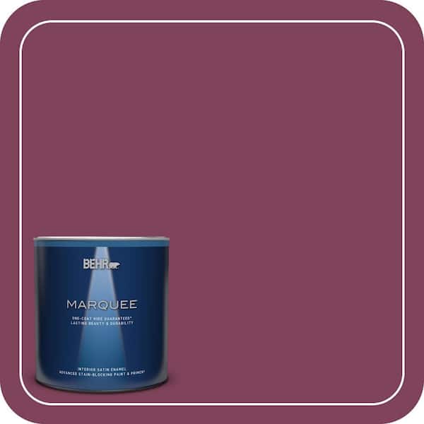 BEHR PREMIUM PLUS 1 gal. Home Decorators Collection #HDC-WR14-12 Cheerful Wine Semi-Gloss Enamel Low Odor Interior Paint & Primer (2)