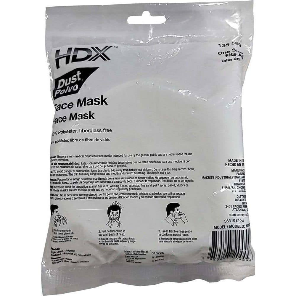 HDX Disposable Dust Mask (5-Pack) (3)