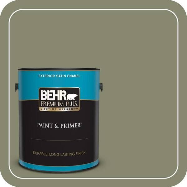 BEHR PREMIUM PLUS #400F-6 Grasshopper Wing Enamel Low Odor & Primer (4)