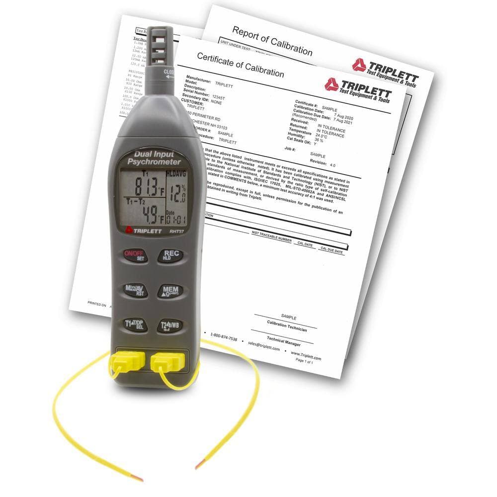 TRIPLETT Digital Psychrometer with Type K with Cert. of Traceability to NIST (2)