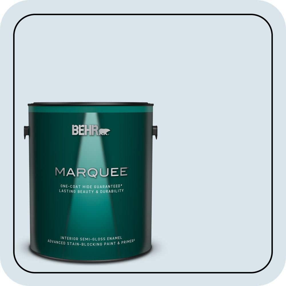 BEHR MARQUEE 1 gal. #570C-1 Arctic Shadow Semi-Gloss Enamel Interior Paint & Primer