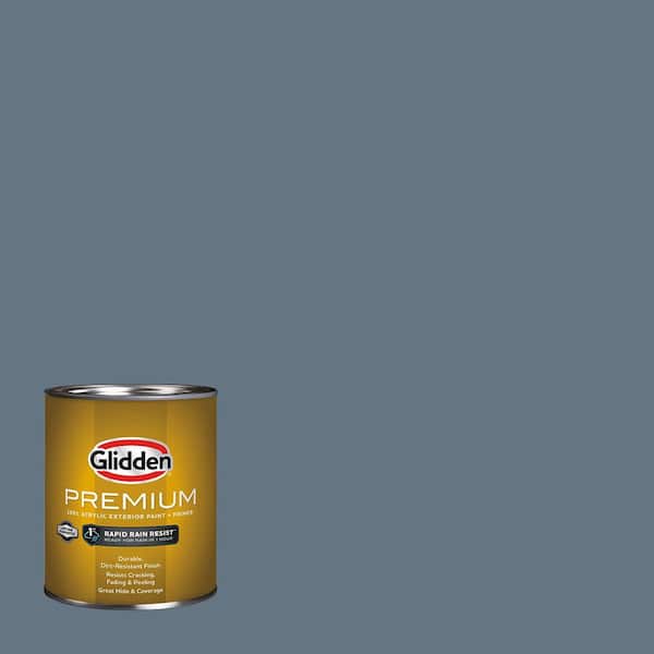 Glidden Premium 1 qt. PPG1040-6 Freedom Found Flat Exterior Latex Paint (2)