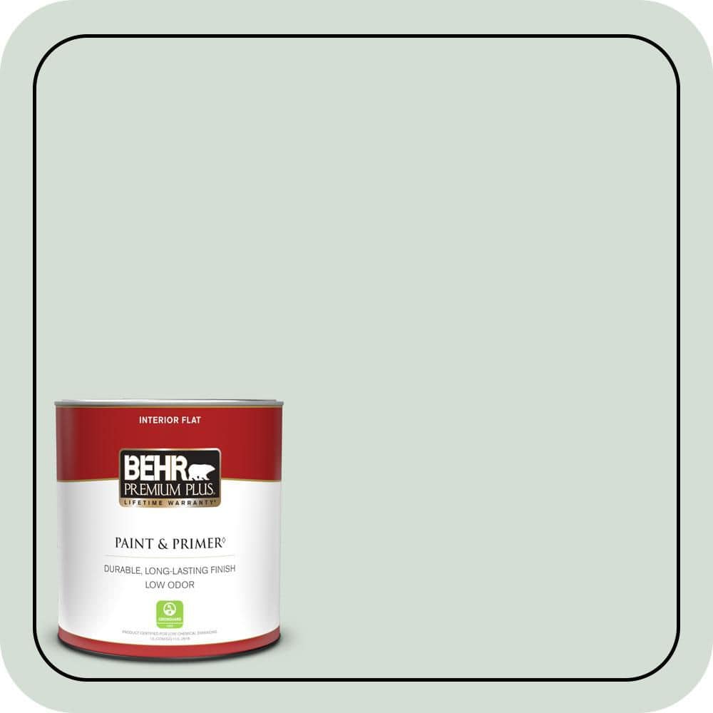 BEHR PREMIUM PLUS 1 qt. #700E-2 Lime Light Flat Low Odor Interior Paint & Primer