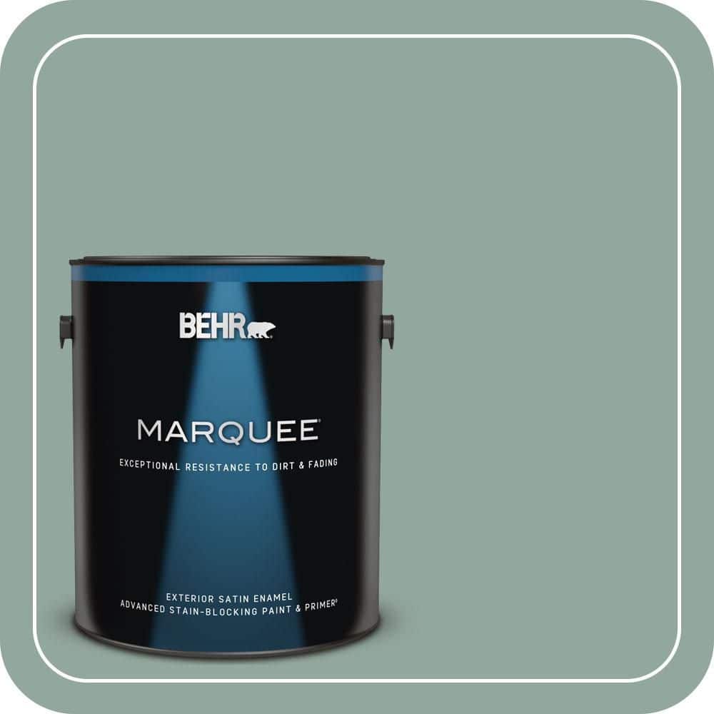 BEHR MARQUEE 1 gal. #PPU12-05 Lotus Leaf Satin Enamel Exterior Paint & Primer
