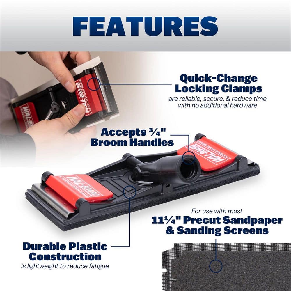 Wal-Board Tools Quick Clamp Plastic Sander Head No Handle (2)