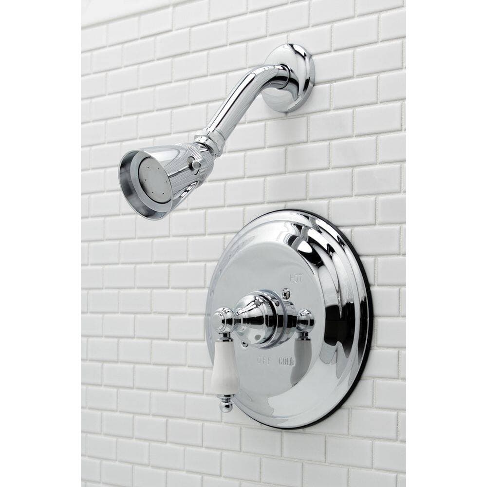 Kingston Brass Restoration Single-Handle 1-Spray Shower Faucet in 1.8 GPM Polished Chrome (Valve Included) (2)