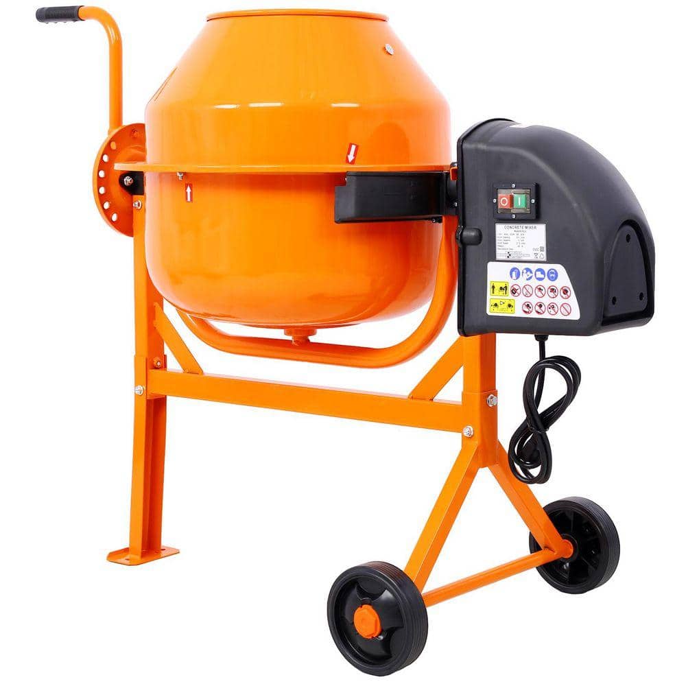 Miscool Avex 3 Cu. Ft Electric Concrete Mixer Machine 110v AC Motor Portable Power Cement Mixers
