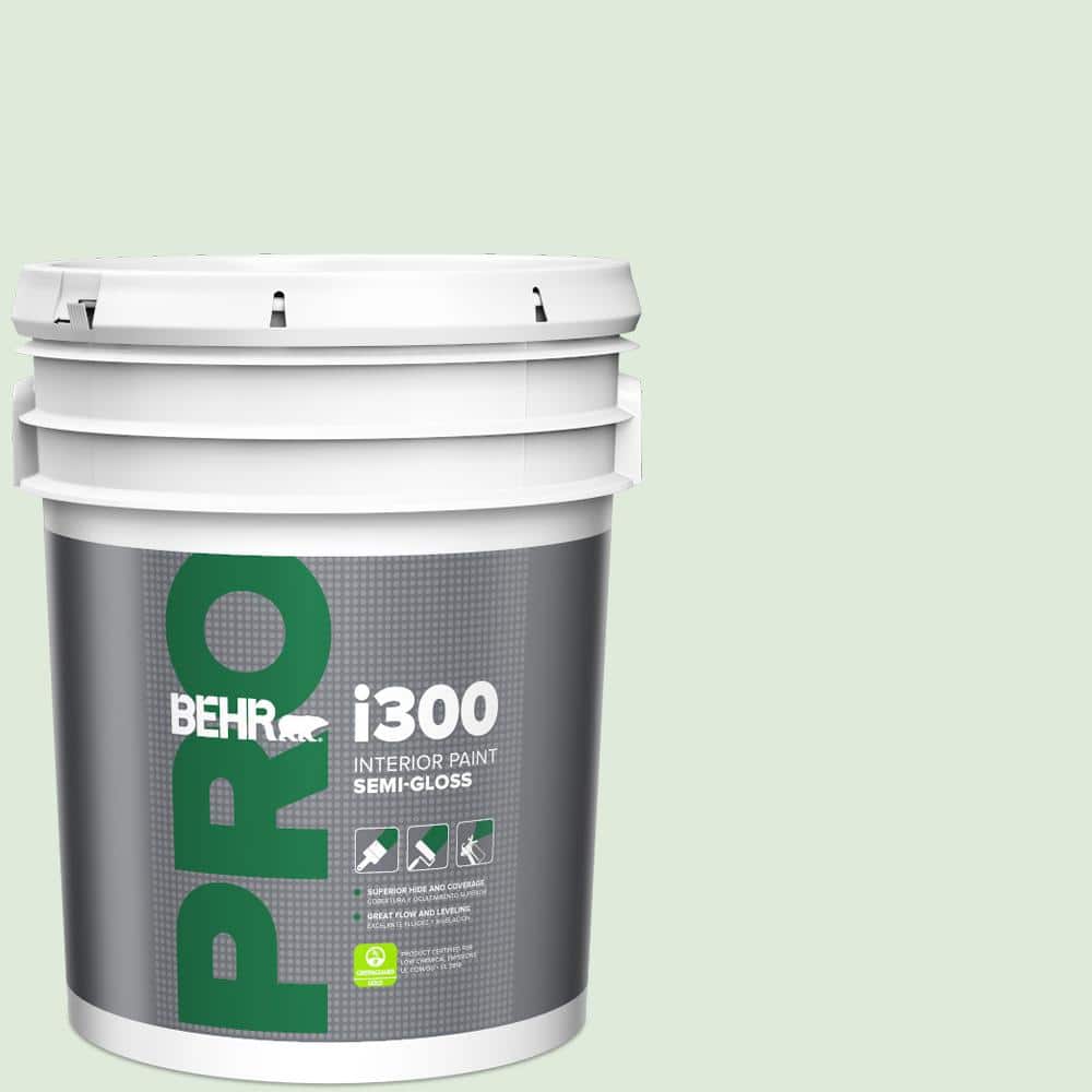 BEHR PRO 5 gal. #440E-1 Relaxing Green Semi-Gloss Interior Paint