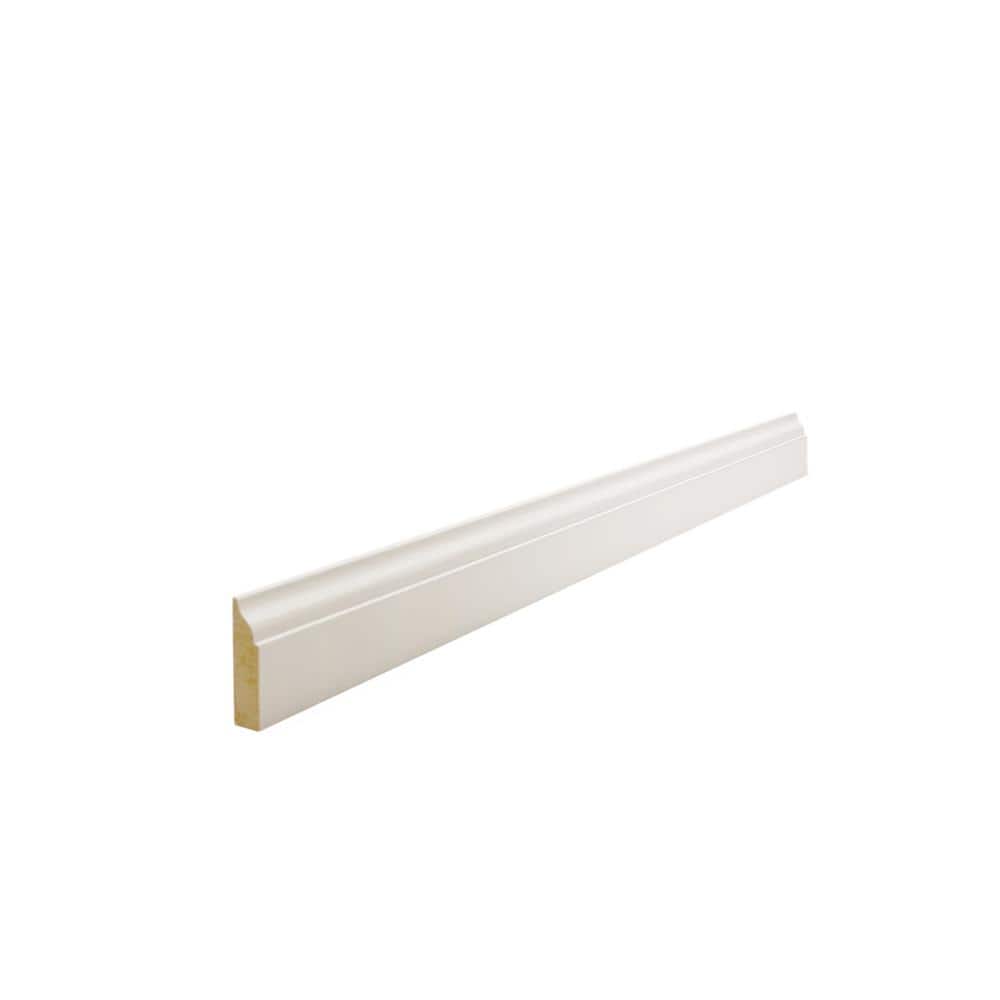 HOUSE OF FARA WM947 3/8 in. D x 1-1/4 in. W x 84 in. L Prefinished Wood Poplar White Finger-Joined Stop Moulding Drip Cap (1)