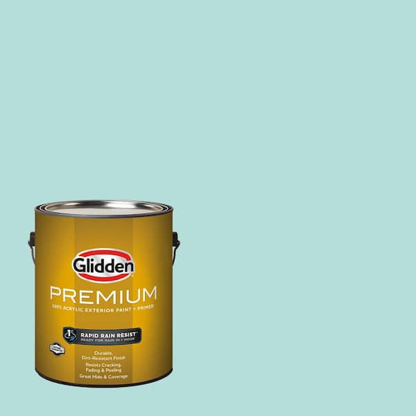 Glidden Premium 1 gal. PPG1231-3 Minerva Satin Exterior Latex Paint (2)