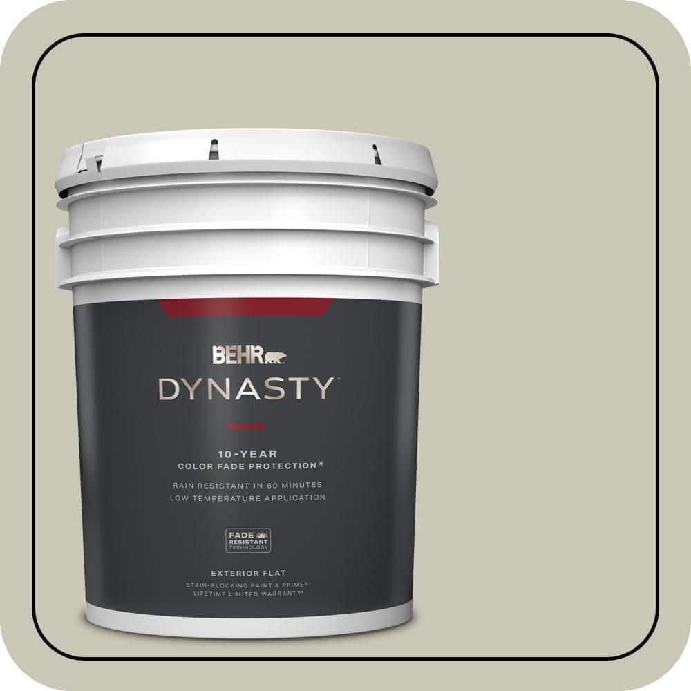 BEHR DYNASTY 5 gal. #T18-10 Wabi-Sabi Flat Exterior Stain-Blocking Paint & Primer