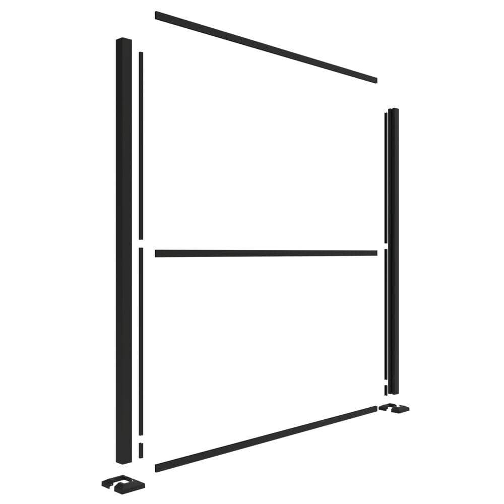Barrette Outdoor Living 3 ft. x 6 ft. Matte Black Aluminum Decorative Screen Panel Decorative Screen Frame Kit (1)