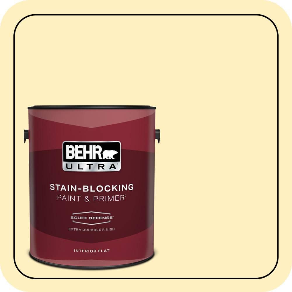 BEHR ULTRA 1 gal. #P300-2 Meringue Extra Durable Flat Interior Paint & Primer