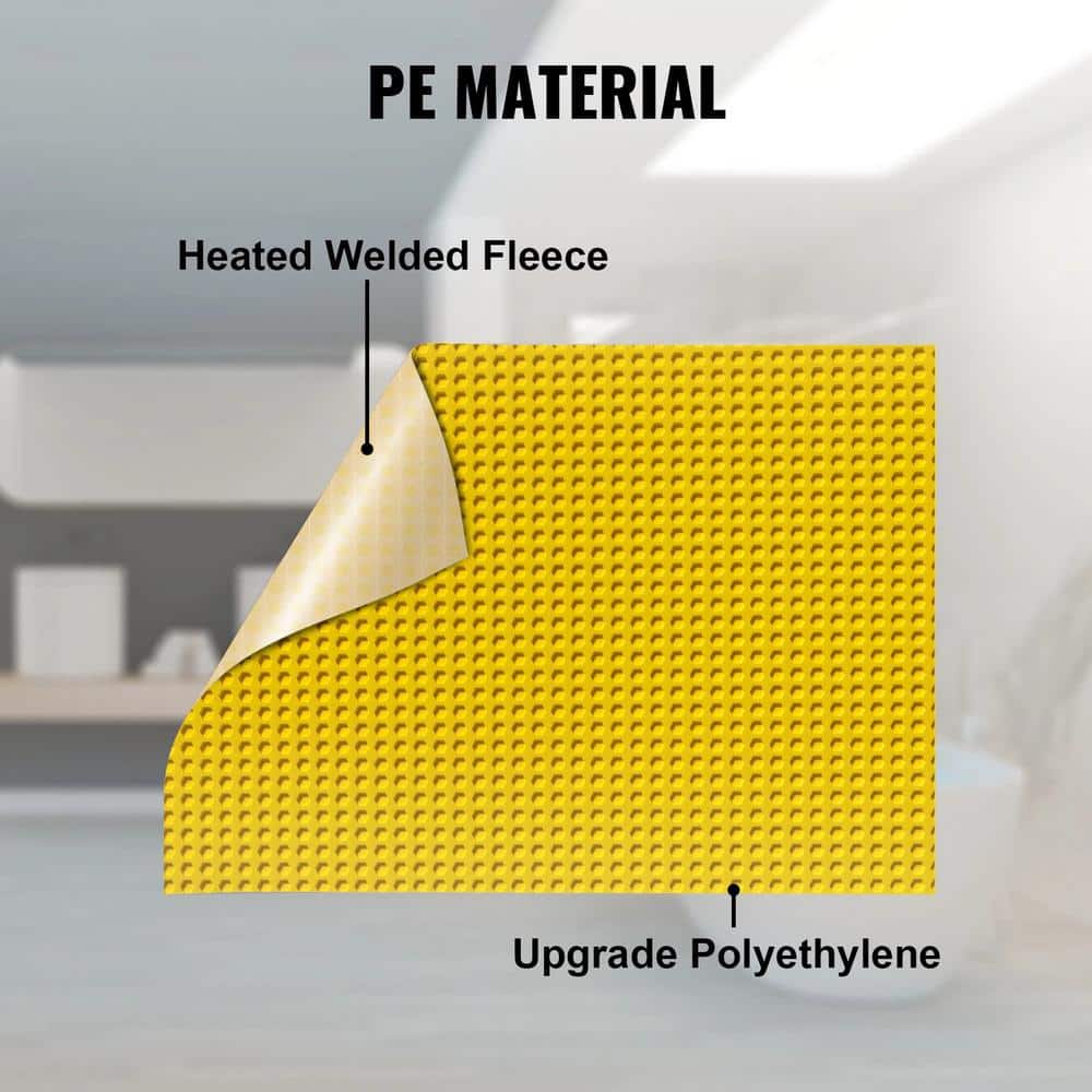Adrinfly 240 in. L x 36 in. W Polyethylene Shower Pan Liner Uncoupling Membrane Water-Proof Crack-Proof Thick Tile Underlayment (3)