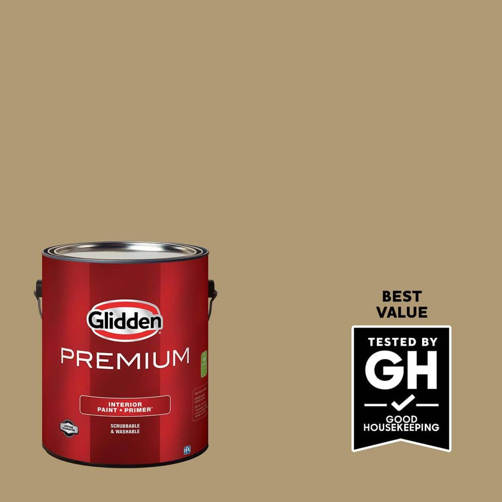 Glidden Premium 1 gal. PPG1099-5 Toasted Sesame Eggshell Interior Paint (1)