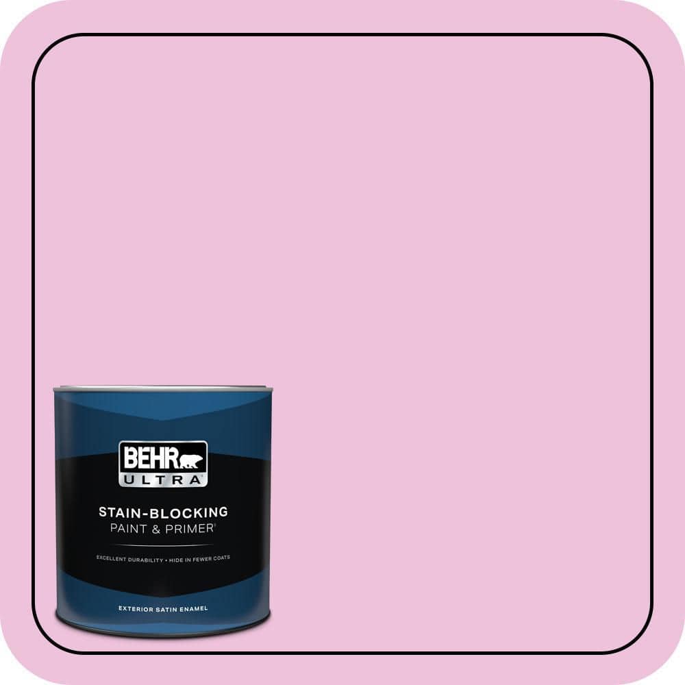 BEHR ULTRA 1 qt. #P120-1 Starlet Pink Satin Enamel Exterior Paint & Primer