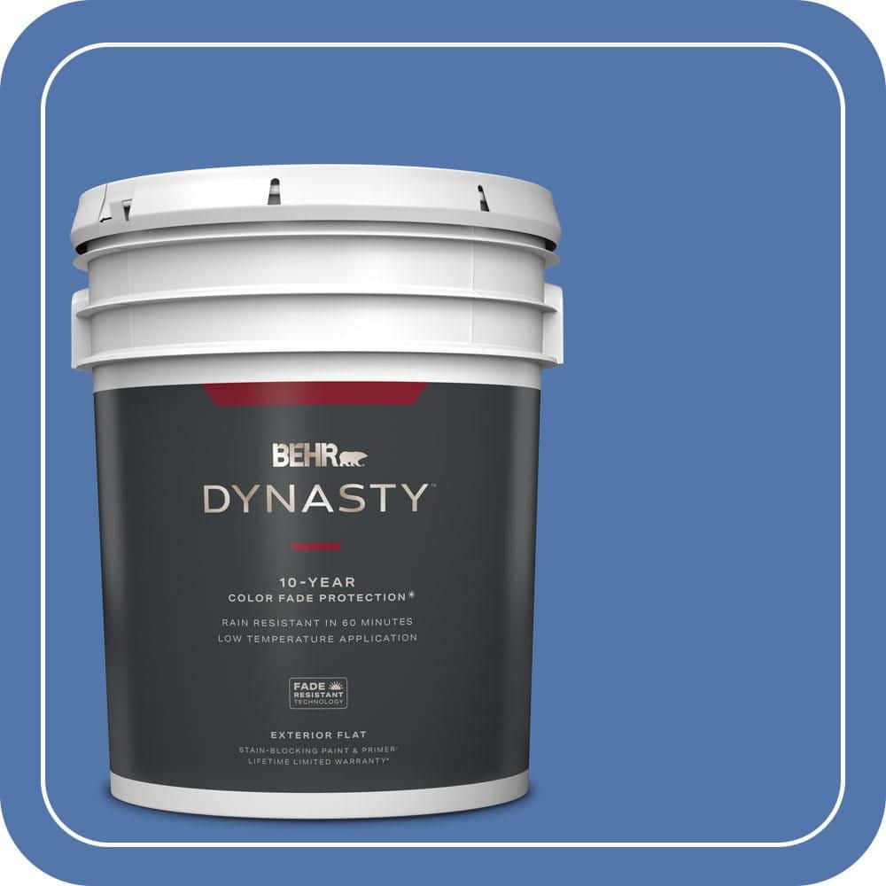 BEHR DYNASTY 5 gal. #590B-6 Flying Fish Flat Exterior Stain-Blocking Paint & Primer