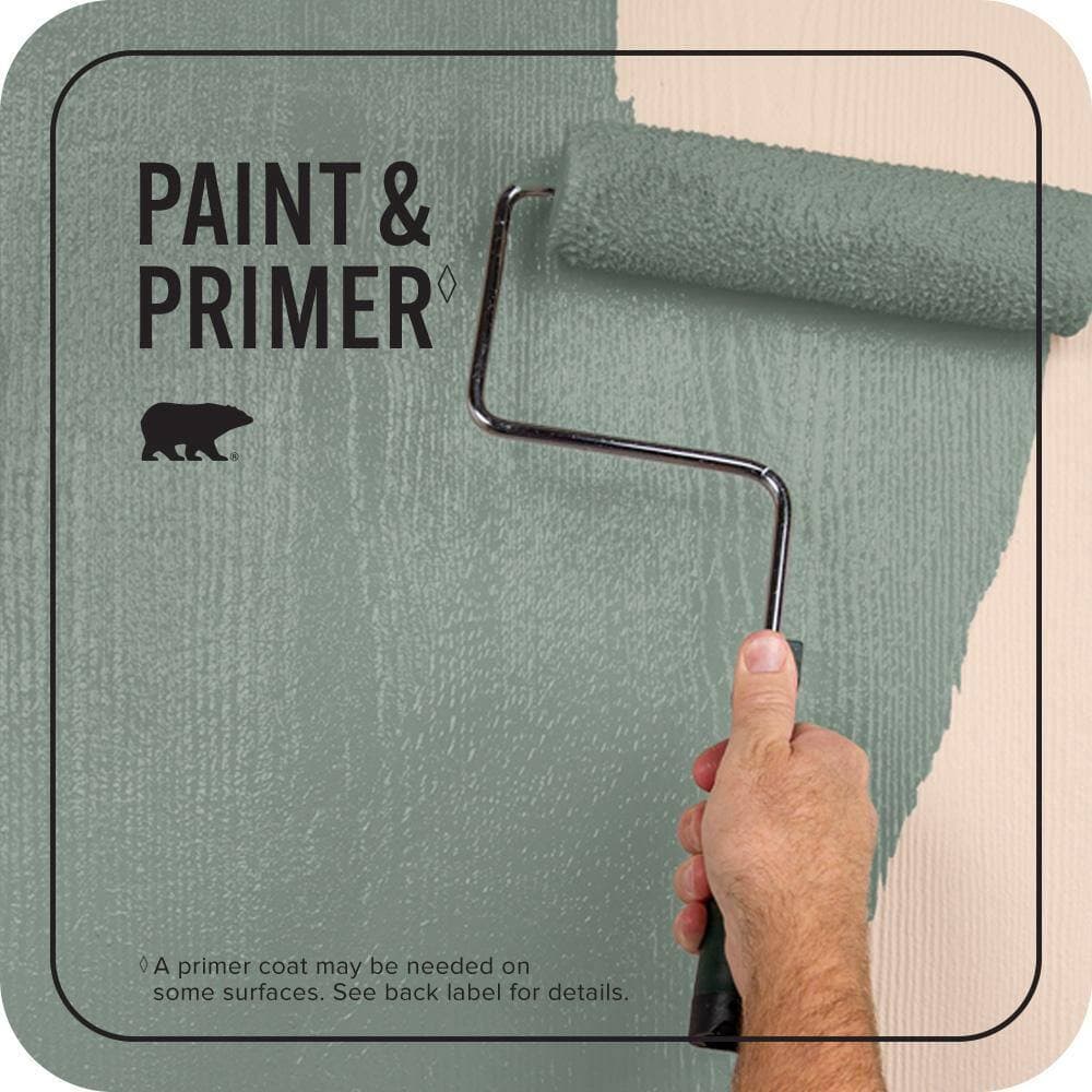 BEHR PREMIUM PLUS 1 qt. #460F-4 Wethersfield Moss Flat Exterior Paint & Primer (3)